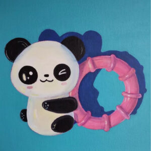 Koala Rattle, acrylic on canvas, 20x20cm