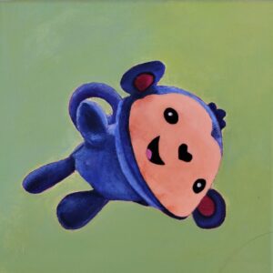 little monkey, acrylic on canvas, 20x20cm
