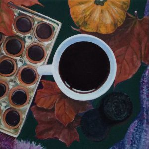 Hygge, acrylic on canvas, 20x20cm