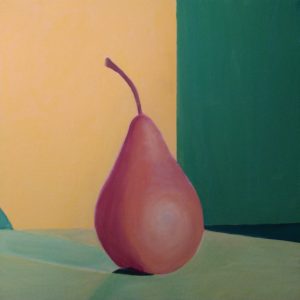 Pear, acrylic on canvas, 30x30 cm